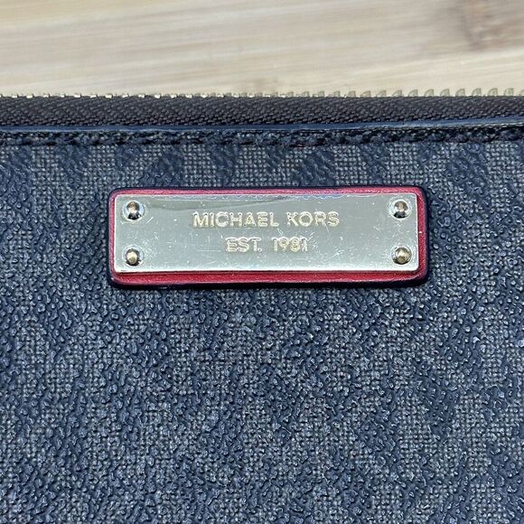 Michael Kors Women's Wristlet Jet Set Travel Smartphone Brown Red 32S7GTTE2B - Picture 4 of 12